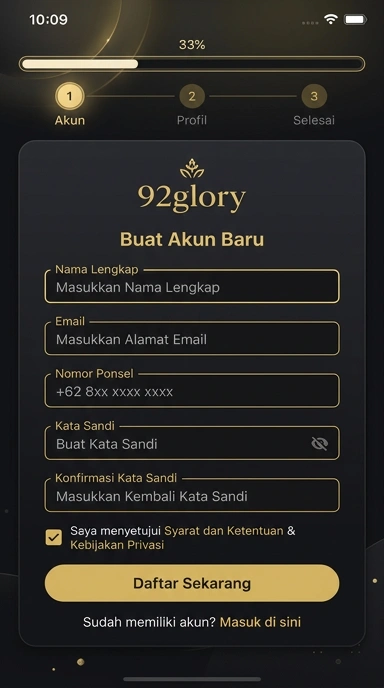 Panduan Registrasi Akun 92glory untuk Pengguna Android
