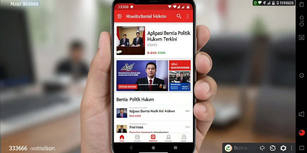 Tampilan antarmuka aplikasi Politik Hukum 333666 yang informatif dan menarik.
