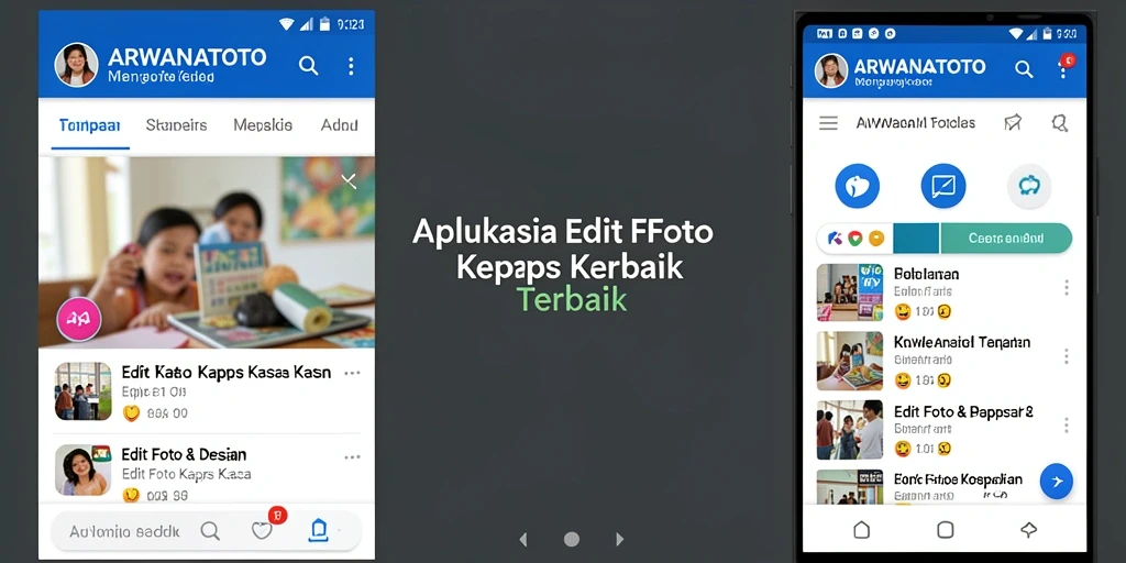 Tampilan antarmuka ARWANATOTO dengan fitur edit foto kertas kaca.
