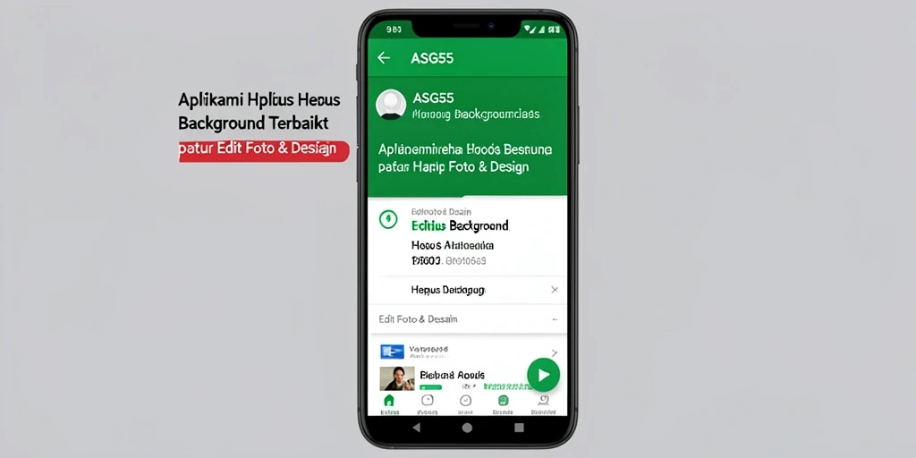 Antarmuka aplikasi ASG55 saat menghapus background foto.
