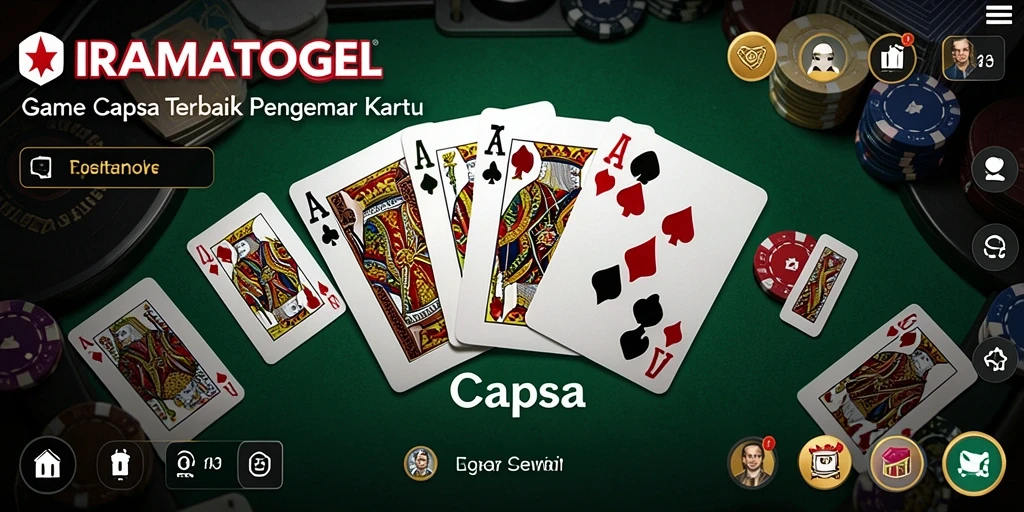 Tampilan antarmuka dan fungsi permainan Capsa yang menarik.