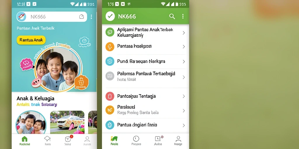Tampilan antarmuka aplikasi NK666 yang sederhana dan informatif.